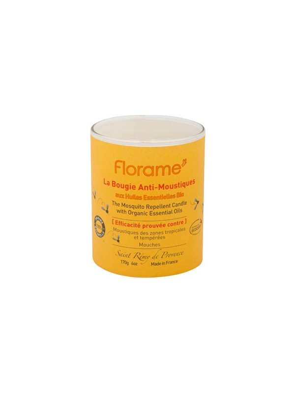 Bougie anti moustiques et mouches 170g Florame