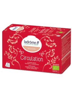 Infusion Circulation 20 sachets de 1.5g Ladrome hibiscus aubépine olivier Herboristerie de paris