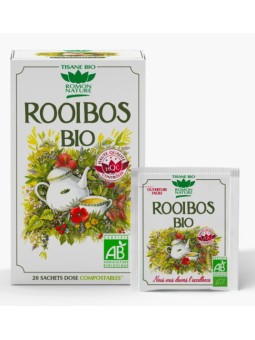 Tisane Rooibos bio 20 sachets 32g Romon Nature infusion de thé rouge d'afrique Herboristerie de paris