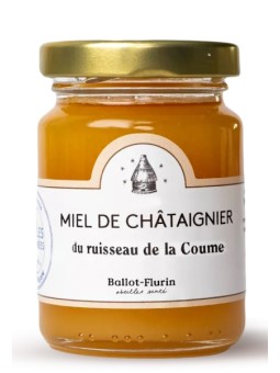 Miel de Châtaignier bio 125g Ballot-flurin miel de caractère à la saveur boisée teintée d'une amertume caractéristique