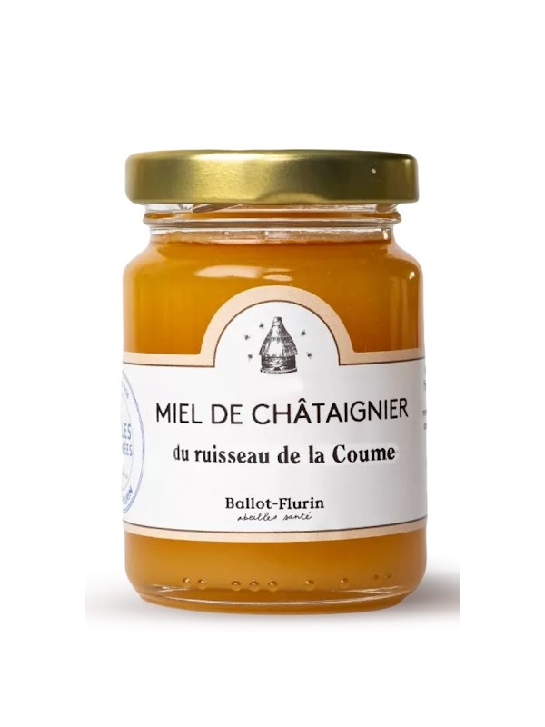Miel de Châtaignier bio 125g Ballot-flurin miel de caractère à la saveur boisée teintée d'une amertume caractéristique