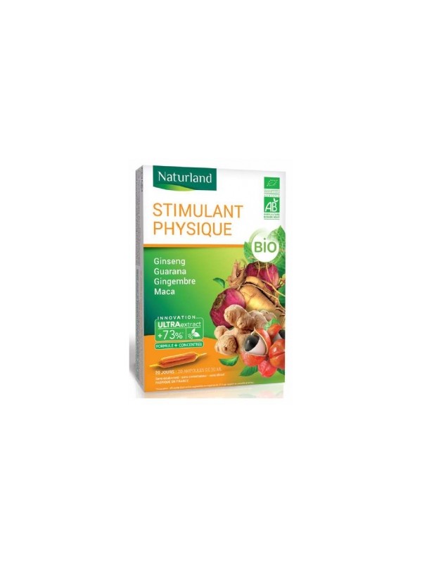 Ginseng Guarana Gingembre Maca BIO 20 ampoules