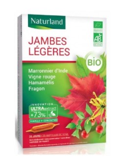 Vigne Rouge, Marronnier d'inde, Hamamelis Fragon Bio 20 AMPOULES Naturland Herboristerie de paris