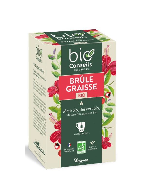 Infusion Brûle-Graisse bio 20 sachets filtre Bio Conseils herboristerie de paris
