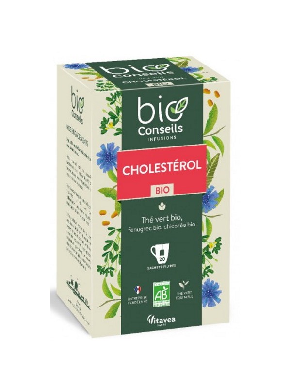 Infusion Meilleur taux bio 20 sachets filtre Bio Conseils - cholesterol herboristerie de paris