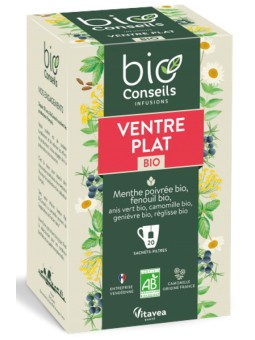 Bio Conseils Infusion Ventre Plat bio 20 sachets filtre Herboristerie de paris