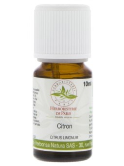 Huile essentielle de Citron Zeste Bio 10ml Herboristerie de Paris citrus limon