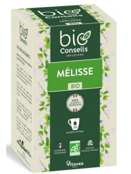 Infusion Mélisse bio 20 sachets filtre Bio Conseils Herboristerie de Paris