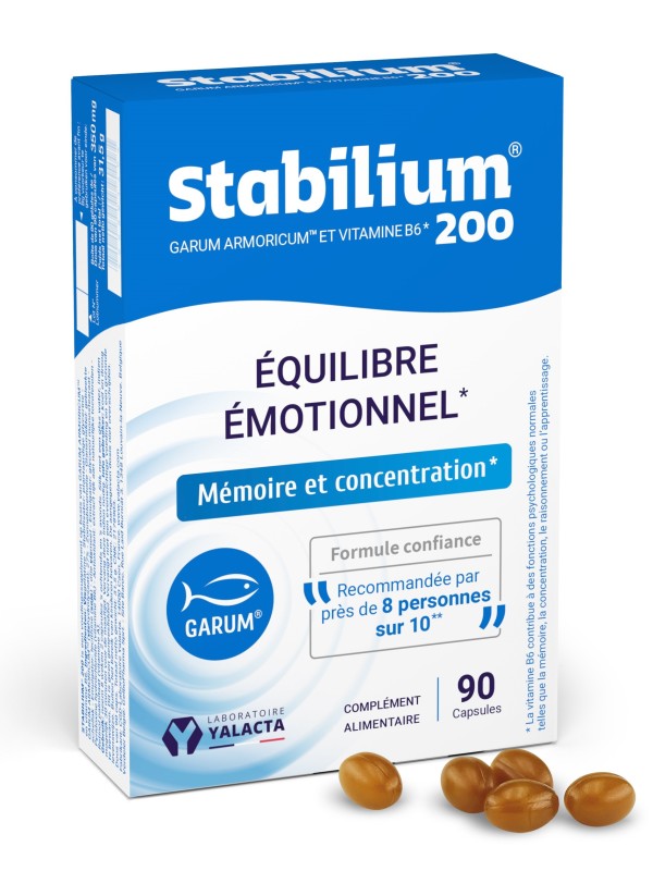 Stabilium 200 - 90 capsules Yalacta Herboristerie de paris garum armoricum vitamine B6