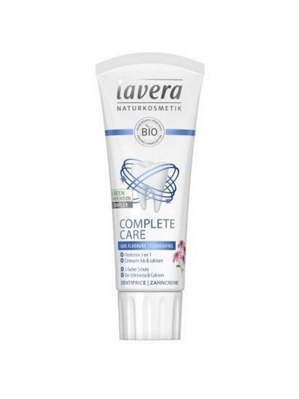 Dentifrice Complete Care échinacée bio Calcium sans fluorure 75 ml Lavera dentifrice bio Herboristerie de paris