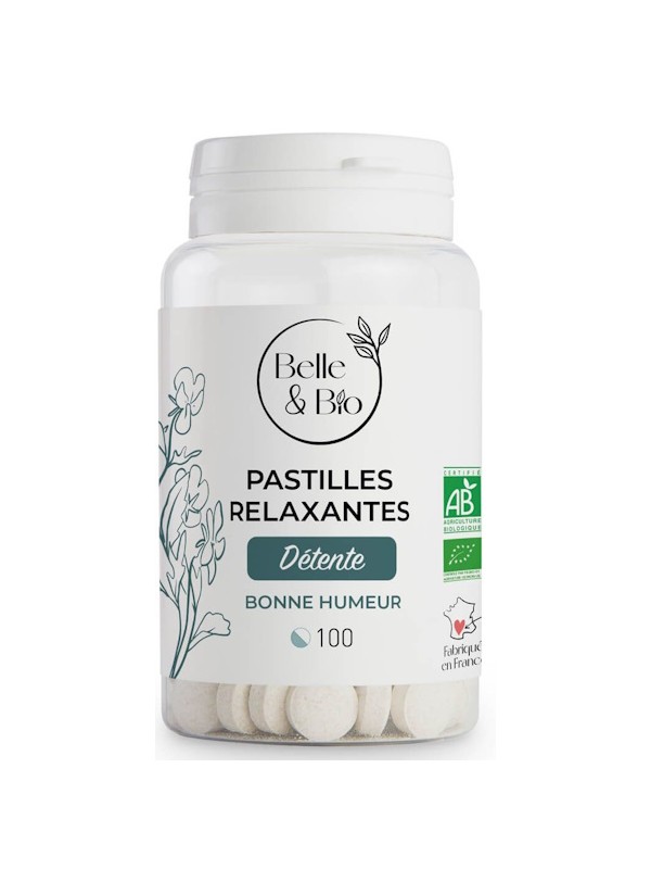100 Pastilles Relaxation aux Huiles essentielles Belle et Bio sommeil et relaxation escholtzia Herboristerie de paris