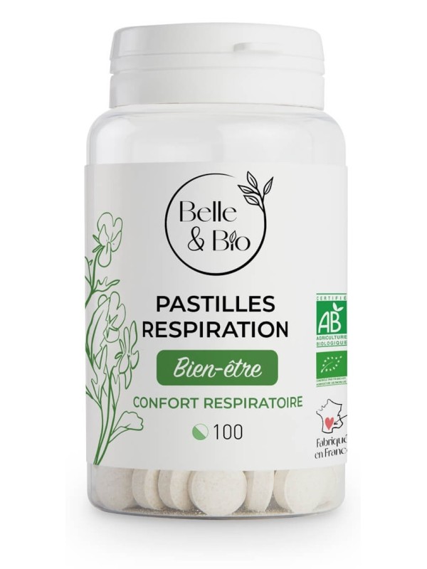 100 Pastilles Respiration aux Huiles essentielles Belle et Bio Herboristerie de paris