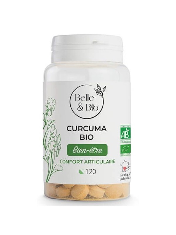 Curcuma piperine Bio 120 comprimés Belle et Bio Herboristerie de paris santé articulaire
