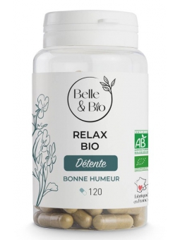 Complexe Relax bio 120 gélules Belle et Bio aide au maintien du sommeil valériane Herboristerie de paris