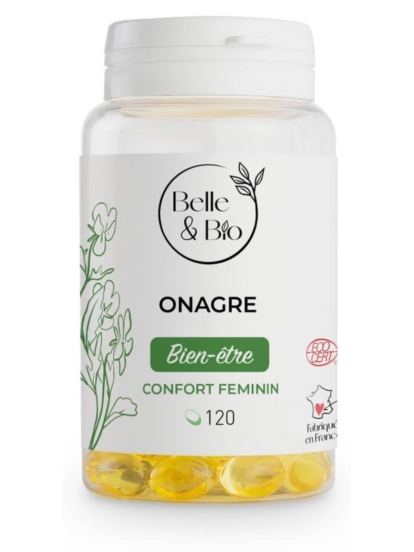 Huile Onagre bio 120 capsules Belle et Bio Oméga 6 cycle menstruel Herboristerie de paris