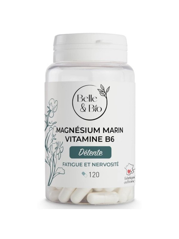Magnésium Marin Vitamine B6 120 gélules Belle et Bio Herboristerie de paris fonctions psychologiques normales