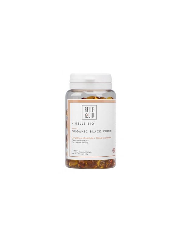 huile de Nigelle bio 120 capsules Belle et Bio huile de cumin noir Herboristerie de paris