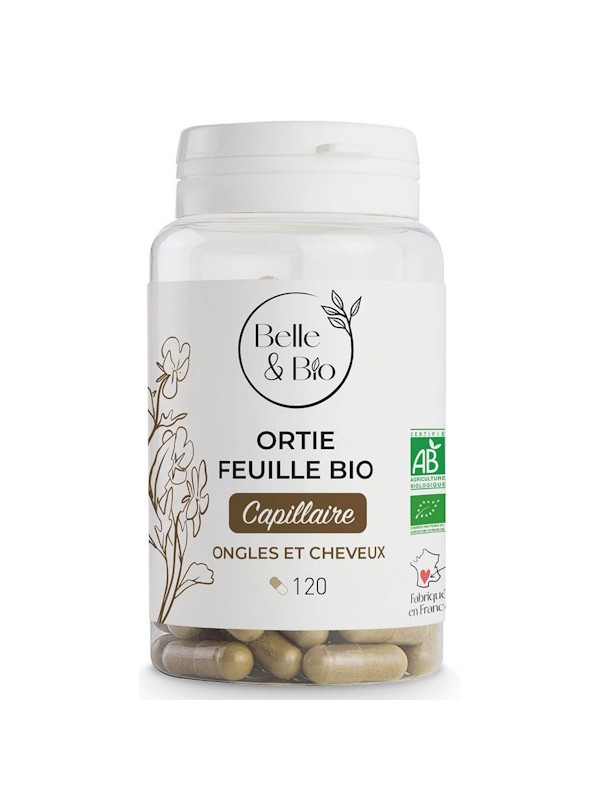 Ortie feuilles bio 120 gélules Belle et Bio Herboristerie de Paris énergie vitalité articulations silicium