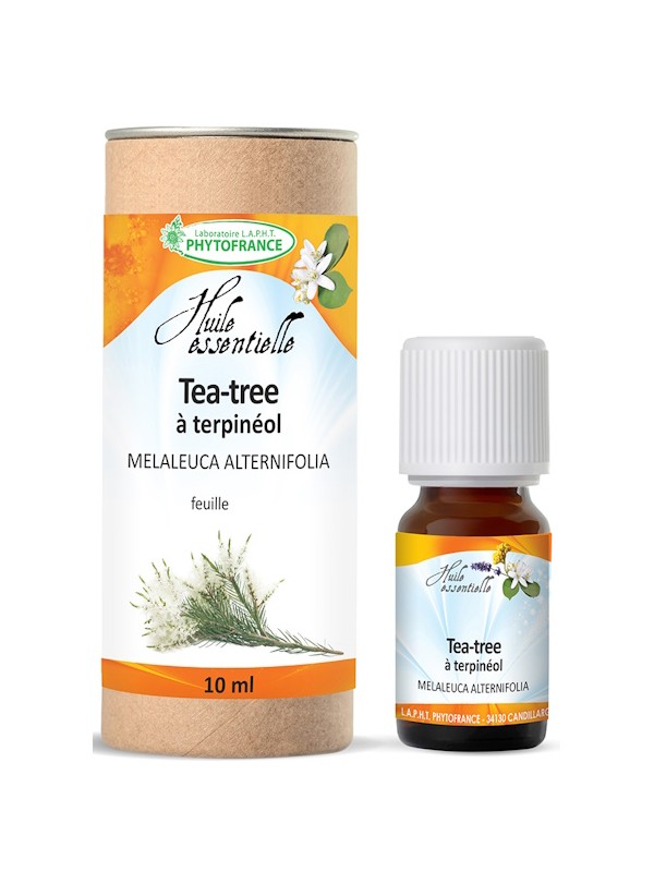 Huile essentielle de Tea-Tree arbre à thé bio 10ml Phytofrance Herboristerie de paris défenses immunitaires