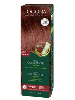 Crème colorante Lie de vin 202 cheveux chatains 150 ml Logona herboristerie de paris