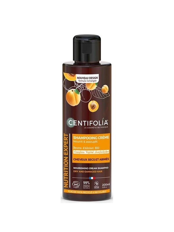 Shampoing crème cheveux secs 200ml Centifolia