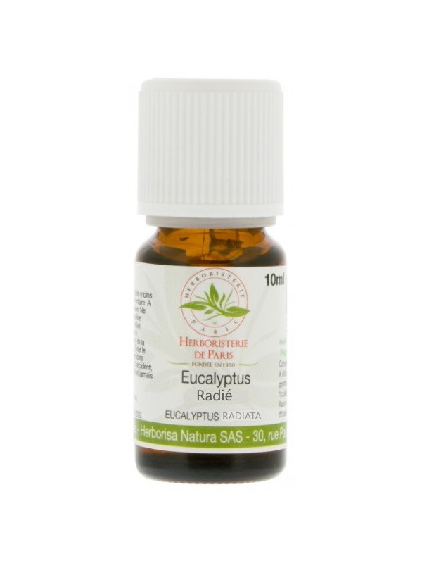 Huile essentielle Eucalyptus radiata Bio 10ml Herboristerie de Paris usage cosmétique