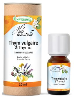 Huile Essentielle de Thym vulgaire Thymol 10ml Phytofrance Herboristerie de paris défenses immunitaires