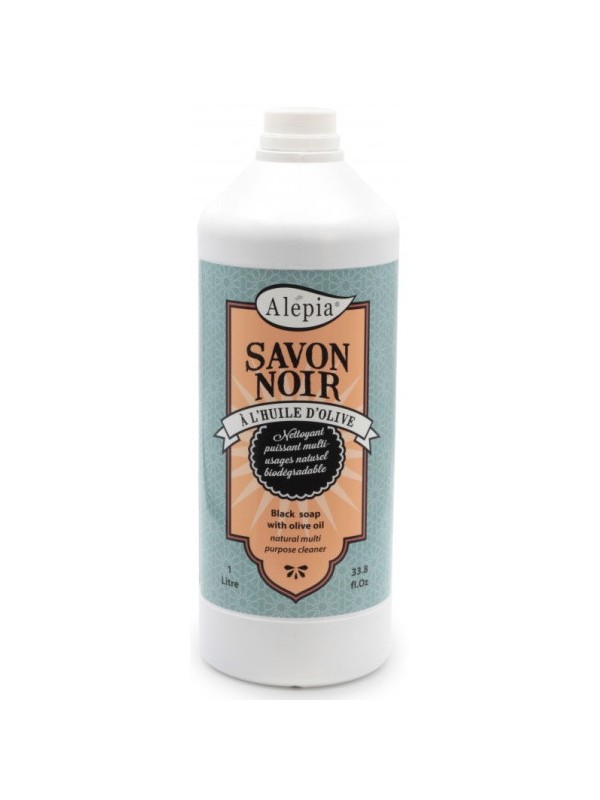 Savon Noir liquide ménager Multi Usages 1L Alepia huile d'olive saponifiée Herboristerie de paris