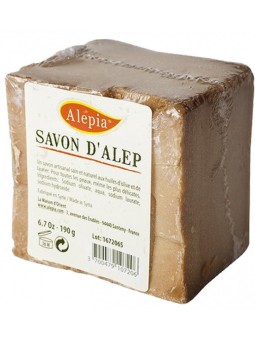Savon d'Alep filmé peaux délicates 190 gr Alepia savon ancestral Herboristerie de paris