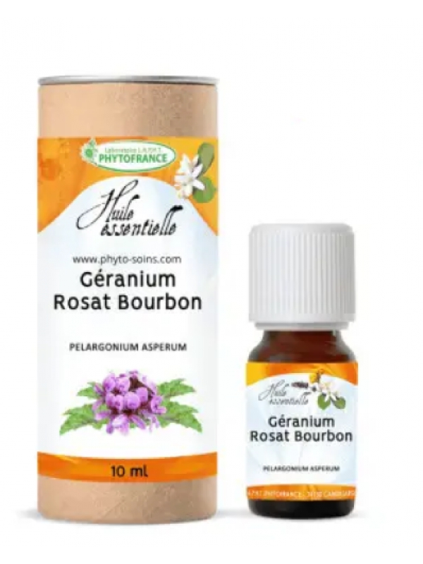 Huile essentielle géranium rosat bourbon 10ml Phytofrance Herboristerie de paris alimentaire