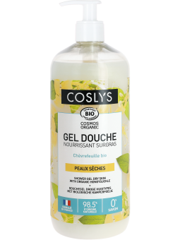Gel douche nourrissant surgras au chevrefeuille bulle de satin 1 L Coslys Herboristerie de paris