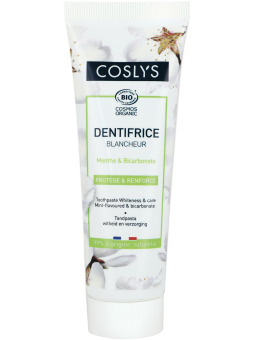 Dentifrice éclat action blancheur menthe 75 ml Coslys Herboristerie de paris