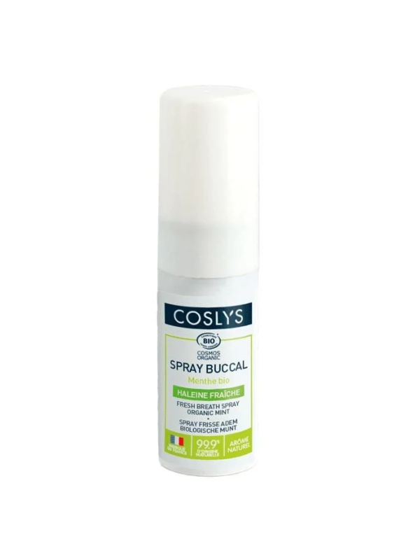 Spray buccal purifiant haleine fraîche à la menthe 15 ml Coslys hygiène buccale Herboristerie de paris