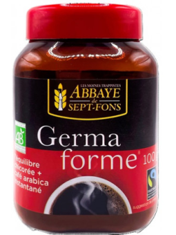 Germaforme Chicorée bio Café arabica bio instantanés 100 gr Abbaye de Sept fons Herboristerie de paris