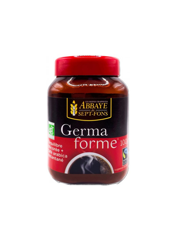 Germaforme Chicorée bio Café arabica bio instantanés 100 gr Abbaye de Sept fons Herboristerie de paris
