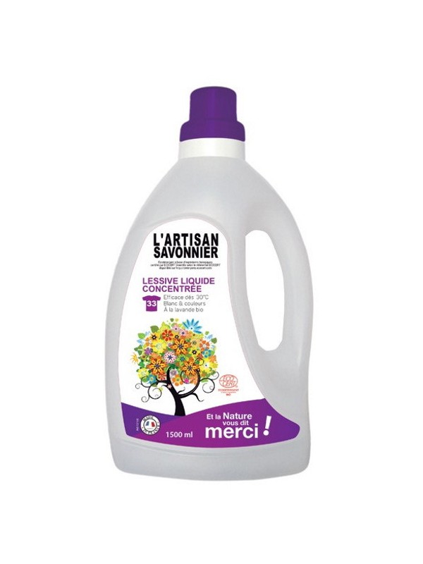 Lessive liquide concentrée 1.5 L L Artisan Savonnier senteurs de lavande Herboristerie de paris
