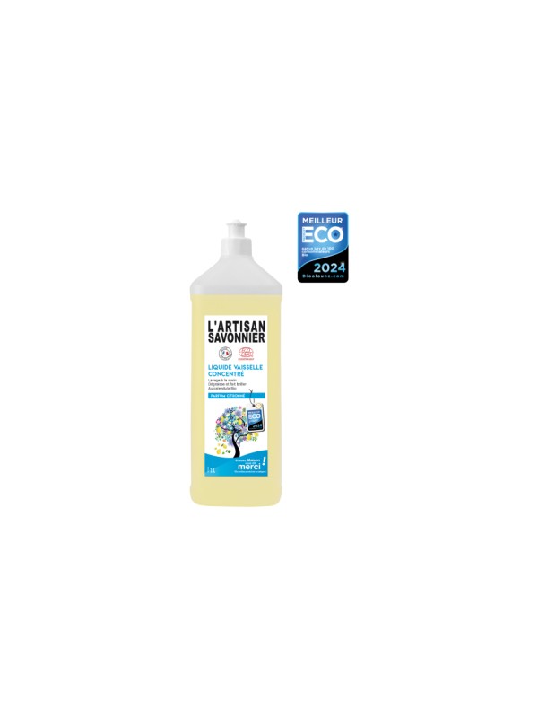 Liquide Vaisselle Concentré au Calendula parfum citronné 500 ml L Artisan Savonnier Herboristerie de paris