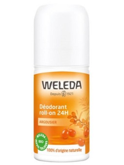 Déodorant roll on 24h Argousier 50ml Weleda senteurs de mandarine et d'orange Herboristerie de paris