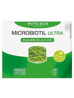 Phytoactif Microbiotil ultra 20 sachets 14 milliards probiotiques Herboristerie de paris