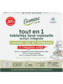 30 Tablettes Lave vaisselle tout en un Etamine du Lys Herboristerie de Paris