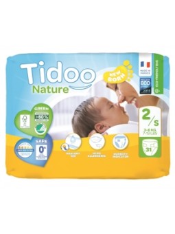 31 Couches Single Pack (T2/S) 3/6kg Tidoo Herboristerie de Paris