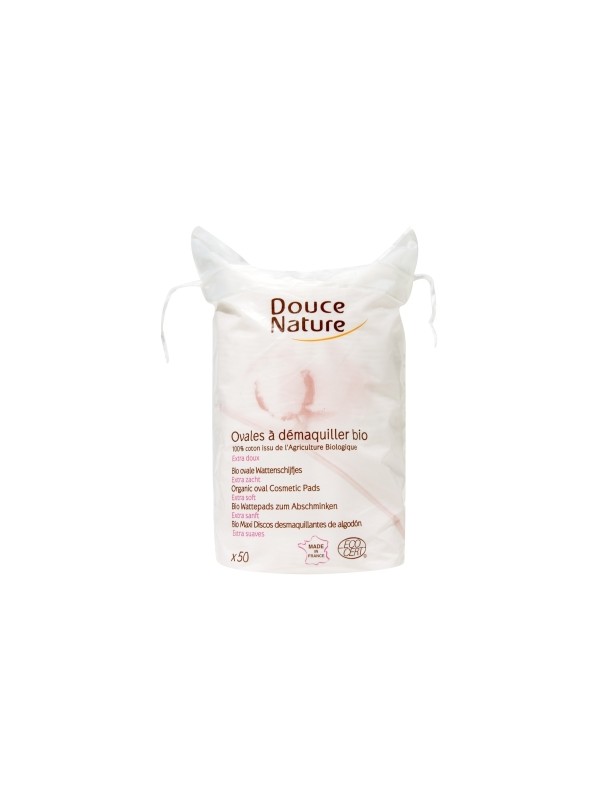 50 Ovales à démaquiller coton bio 50g Douce Nature Herboristerie de Paris