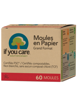 60 Moules en papier non blanchi et 100% sans chlore If You Care Herboristerie de Paris