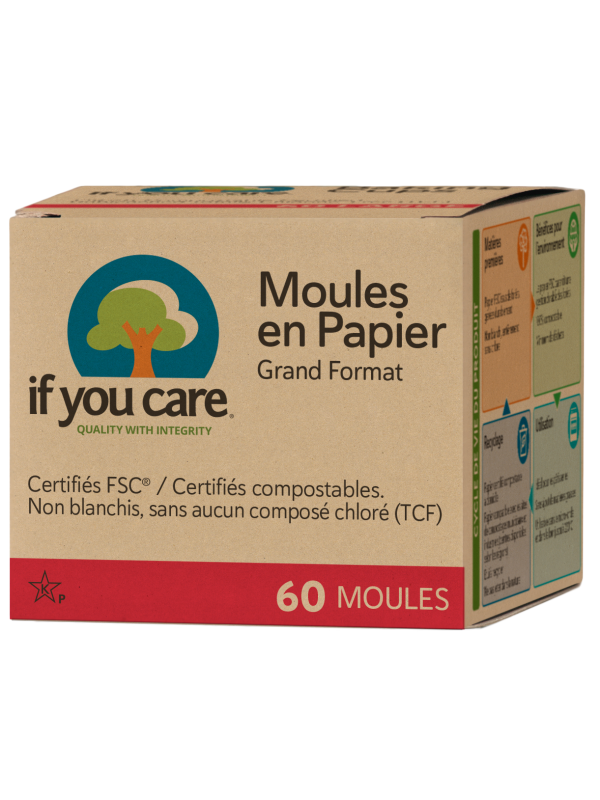 60 Moules en papier non blanchi et 100% sans chlore If You Care Herboristerie de Paris