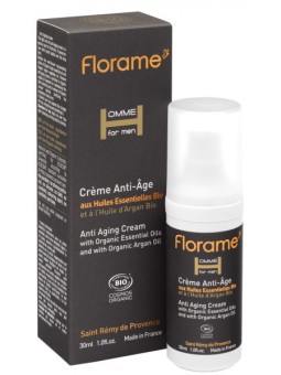 Crème anti-âge bio Homme 30 ml Florame algues et fougères anti rides Herboristerie de paris
