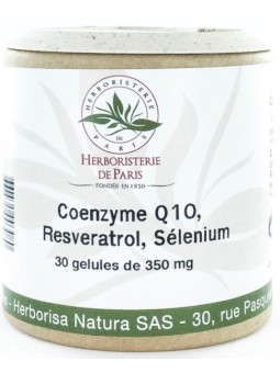 Coenzyme Q10 Fort Resveratrol Sélénium 30 Gélules Herboristerie de Paris ubiquinone Herboristerie de paris