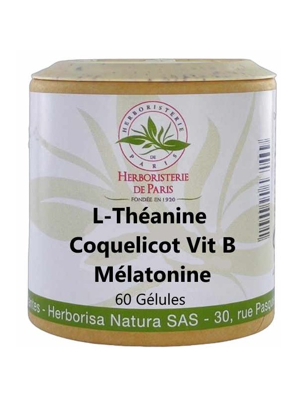 L théanine Coquelicot Vitamines B Mélatonine 60 Gélules Herboristerie de Paris aide au maintien du sommeil Morphea