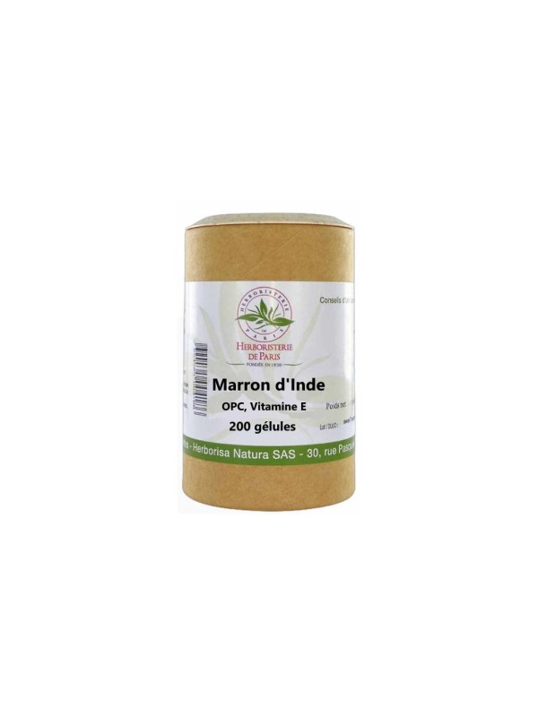 Marronnier d'Inde OPC Pin Raisin Vitamine E 200 Gélules Herboristerie de Paris circulation oligomres proanthocyanodiliques