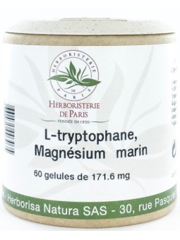 L Tryptophane Magnésium marin Vitamines E B6 60 Gélules Herboristerie de paris équilibre nerveux et psychologique