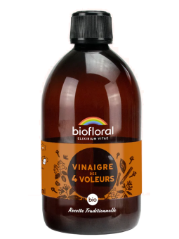 L'Elixir de Vinaigre des 4 Voleurs Biologique 500ml Biofloral Herboristerie de paris